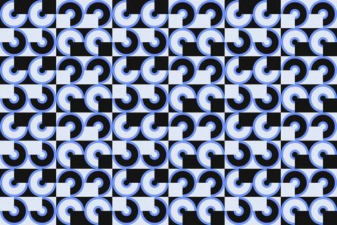 Blue Colors Geometric Pattern Geometric Background Circle Shapes and Designs イラスト素材