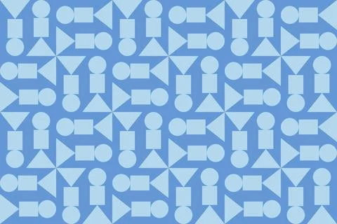 Blue Colors Geometric Pattern Geometric Background Triangle Shapes and Designs Stockillustratie