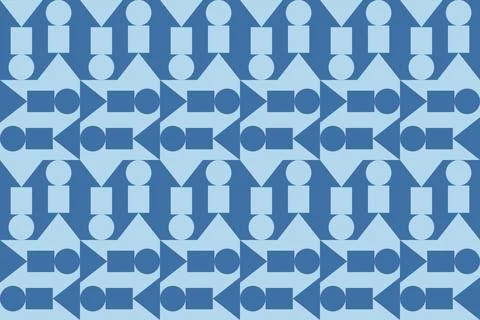 Blue Colors Geometric Pattern Geometric Background Triangle Shapes and Designs Ilustração Stock
