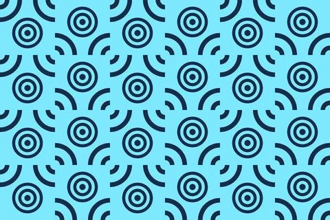 Blue Colors Geometric Pattern Geometric Background Circle Shapes and Designs Stockillustratie