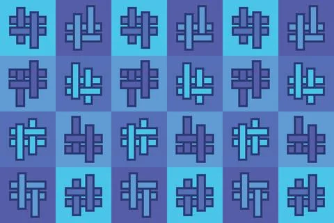 Blue Colors Geometric Pattern Geometric Background Rectangle Shapes and Designs Illustrazione stock