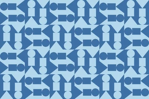 Blue Colors Geometric Pattern Geometric Background Triangle Shapes and Designs イラスト素材