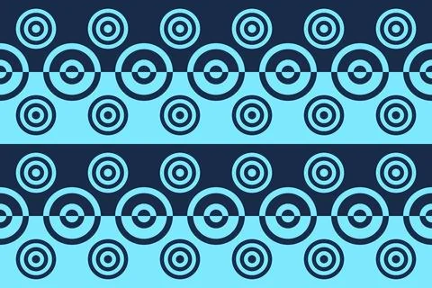 Blue Colors Geometric Pattern Geometric Background Circle Shapes and Designs Illustrazione stock