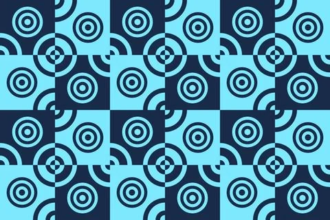 Blue Colors Geometric Pattern Geometric Background Circle Shapes and Designs Stockillustratie