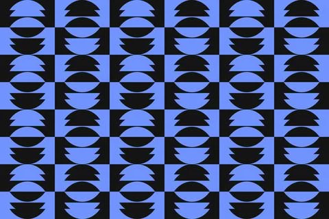 Blue Colors Geometric Pattern Geometric Background Circle Shapes and Designs Illustrazione stock