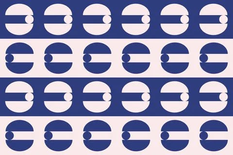 Blue Colors Geometric Pattern Geometric Background Circle Shapes and Designs Illustrazione stock