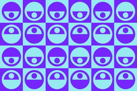 Blue Colors Geometric Pattern Geometric Background Circle Shapes and Designs 库存插图