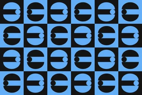 Blue Colors Geometric Pattern Geometric Background Circle Shapes and Designs Stock Illustration