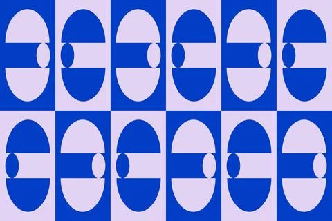 Blue Colors Geometric Pattern Geometric Background Circle Shapes and Designs Illustrazione stock