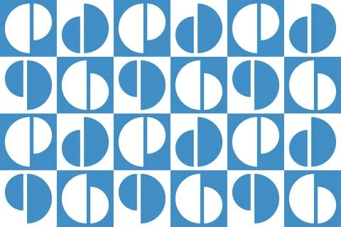 Blue Colors Geometric Pattern Geometric Background Circle Shapes and Designs Stockillustratie