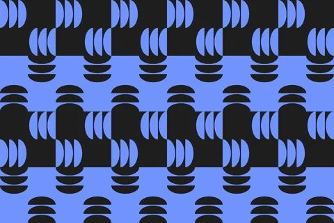 Blue Colors Geometric Pattern Geometric Background Circle Shapes and Designs Illustrazione stock