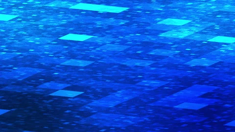 Blue colour abstract square background. 3d motion. Pixelated background randomly Stock Footage 264303550