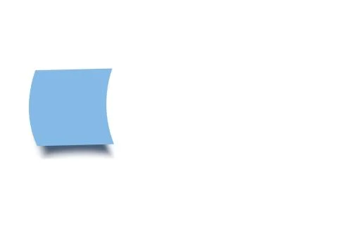 Blue colour sticky notes on white background Illustration
