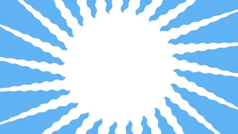 Blue comic background featuring bold sunburst rays animation Stock Footage 337056243