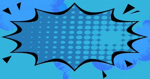 Blue Comic Book Explosion Bubble Background Stock-Footage 169983161