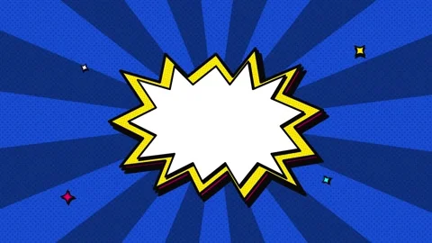 Blue comic book explosion burst with white copy space and yellow pink accen.. 動画素材 336364942