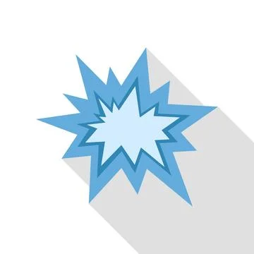 Blue comic explosion burst pop art icon Illustrazione stock