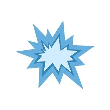 Blue comic explosion burst representing impact or pop Stock Illustration