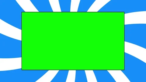 Blue comic frame green screen template burst background Stock Footage 308982169