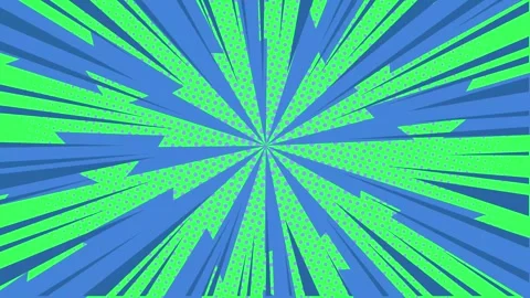Blue comic green bg Stock Footage 274454177