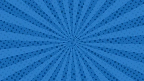 Blue Comic lined sunburst, starburst, pinwheel rotating and spinning loop Stock Footage 241771805