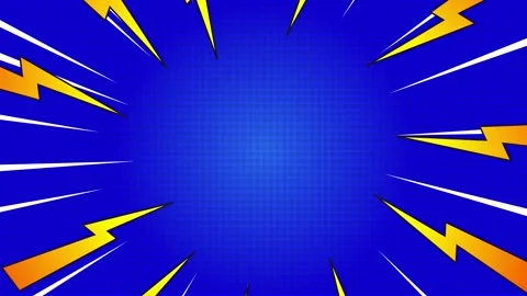 Blue Comic Pop Art Lightning Explosion Stock Footage 318337831