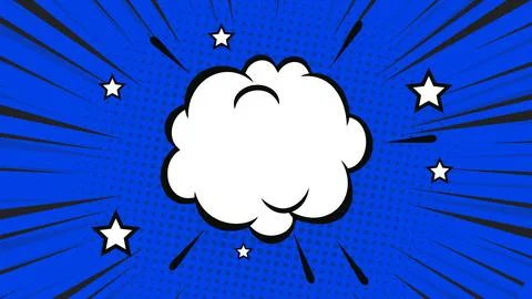 Blue comic starburst background Stock Illustration