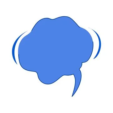 Blue comic thought bubble with dynamic emphasis Illustration