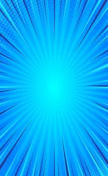 Blue comic zoom with lines and dots - Vector 库存插图