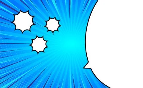 Blue comic zoom with lines and dots - Vector イラスト素材