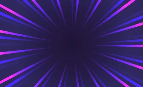 Blue comic zoom with lines and dots - Vector Stock Illustration