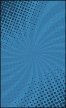 Blue comic zoom with lines and dots - Vector Illustrazione stock