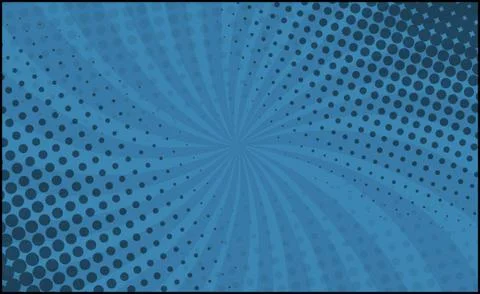 Blue comic zoom with lines and dots - Vector イラスト素材