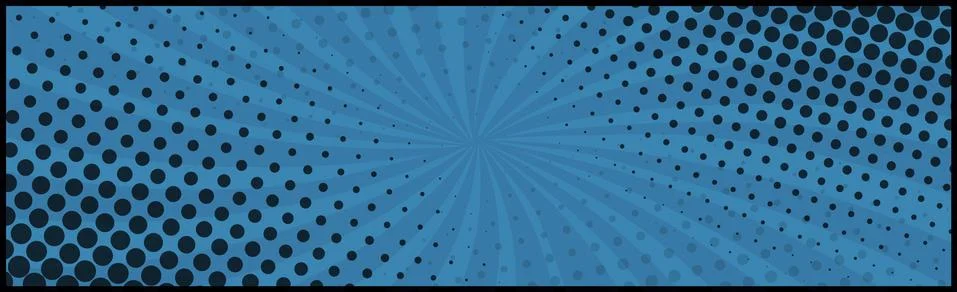 Blue comic zoom with lines and dots - Vector 库存插图