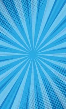 Blue comic zoom with lines and dots - Vector 库存插图