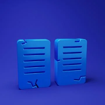 Blue The commandments icon isolated on blue background. Gods law concept. M.. Stock Photos