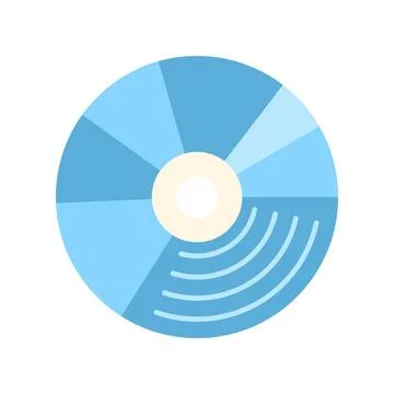 Blue compact disc representing digital data storage media イラスト素材