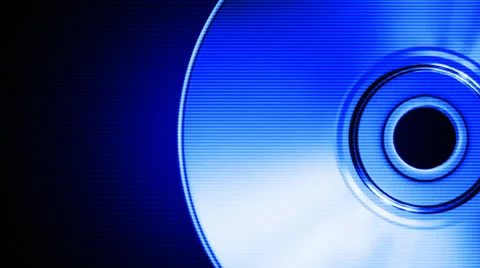 Blue compact disk Video stock 22519917