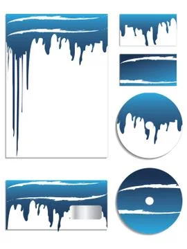 Blue company vector set Illustrazione stock