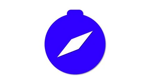 Blue Compass Icon Stock Illustration