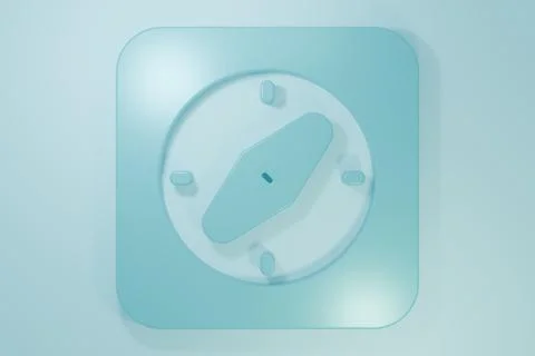 Blue Compass icon isolated on blue background. Windrose navigation symbol. .. Stock Illustration