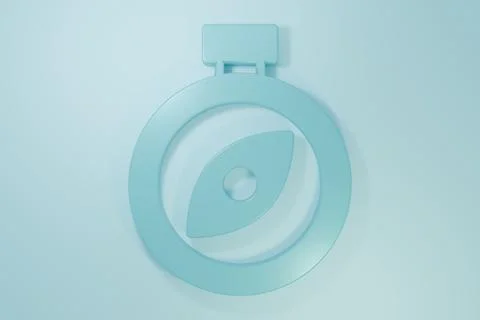 Blue Compass icon isolated on blue background. Windrose navigation symbol. .. Stock Illustration