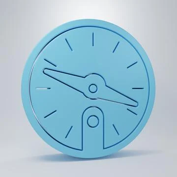 Blue Compass icon isolated on grey background. Windrose navigation symbol. .. Stock Photos