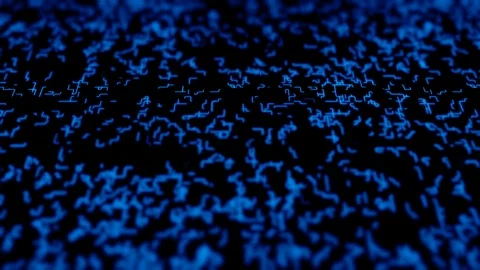 A Blue Complex Grid Formation Stock Footage 88645142
