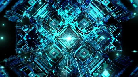 Blue Components Background Vidéo 345809625