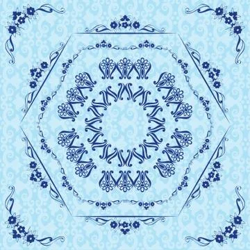 Blue composition Stock Illustration