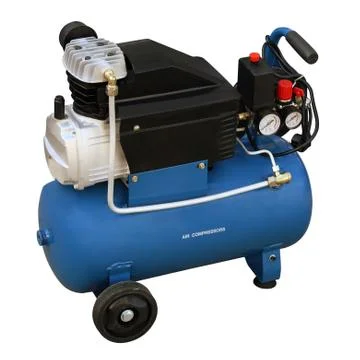 Blue compressor. Stock Photos