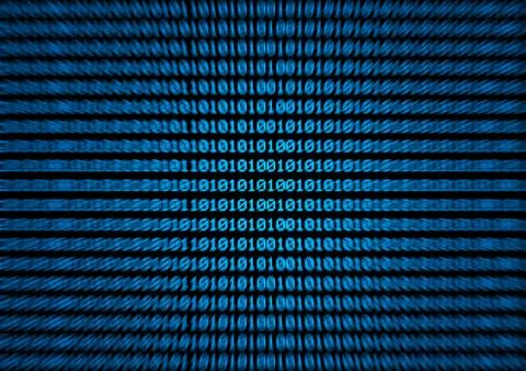 Blue computer background - binary code Stock Illustration