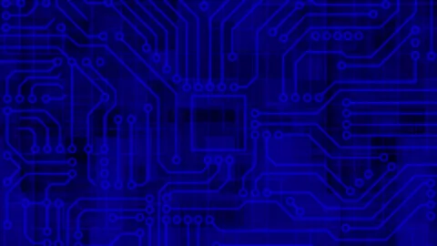 Blue Computer chip, AI Computer processor Motherboard circuit background Stock Footage 272485850