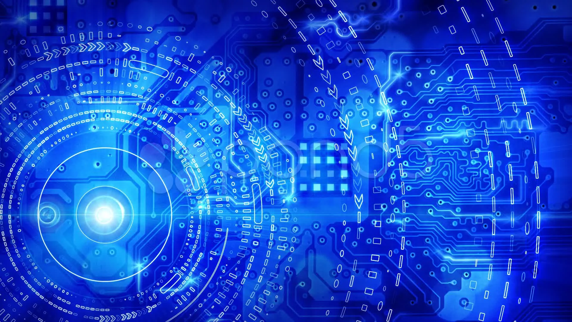 blue computer circuit board background l... | Stock Video | Pond5